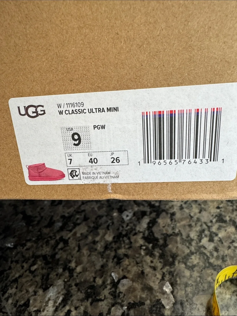 UGG Pink Suede Classic ultra Mini Bootie NEW 9